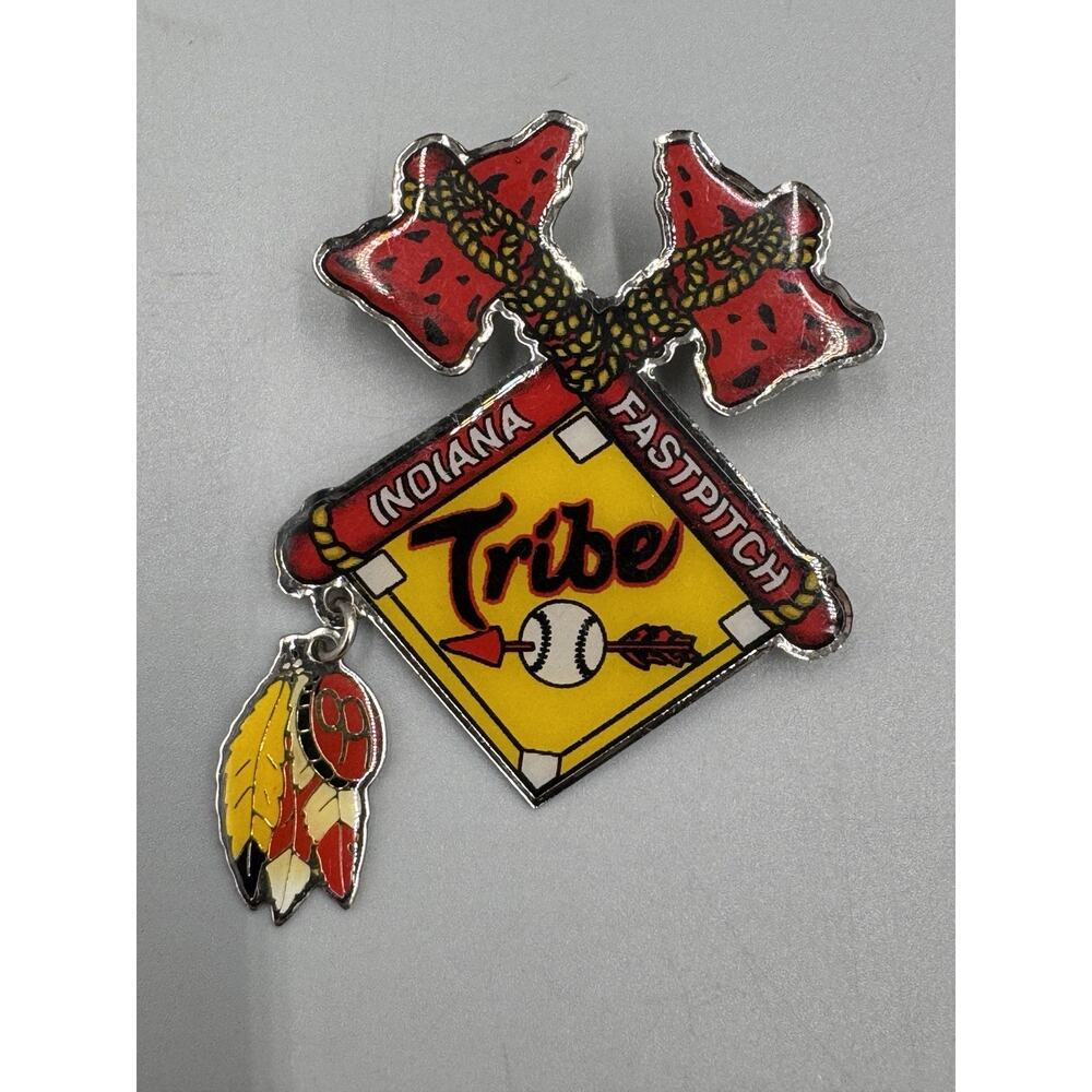 Vintage 1999 Softball Tribe Indiana Fast Pitch Lapel Pin
